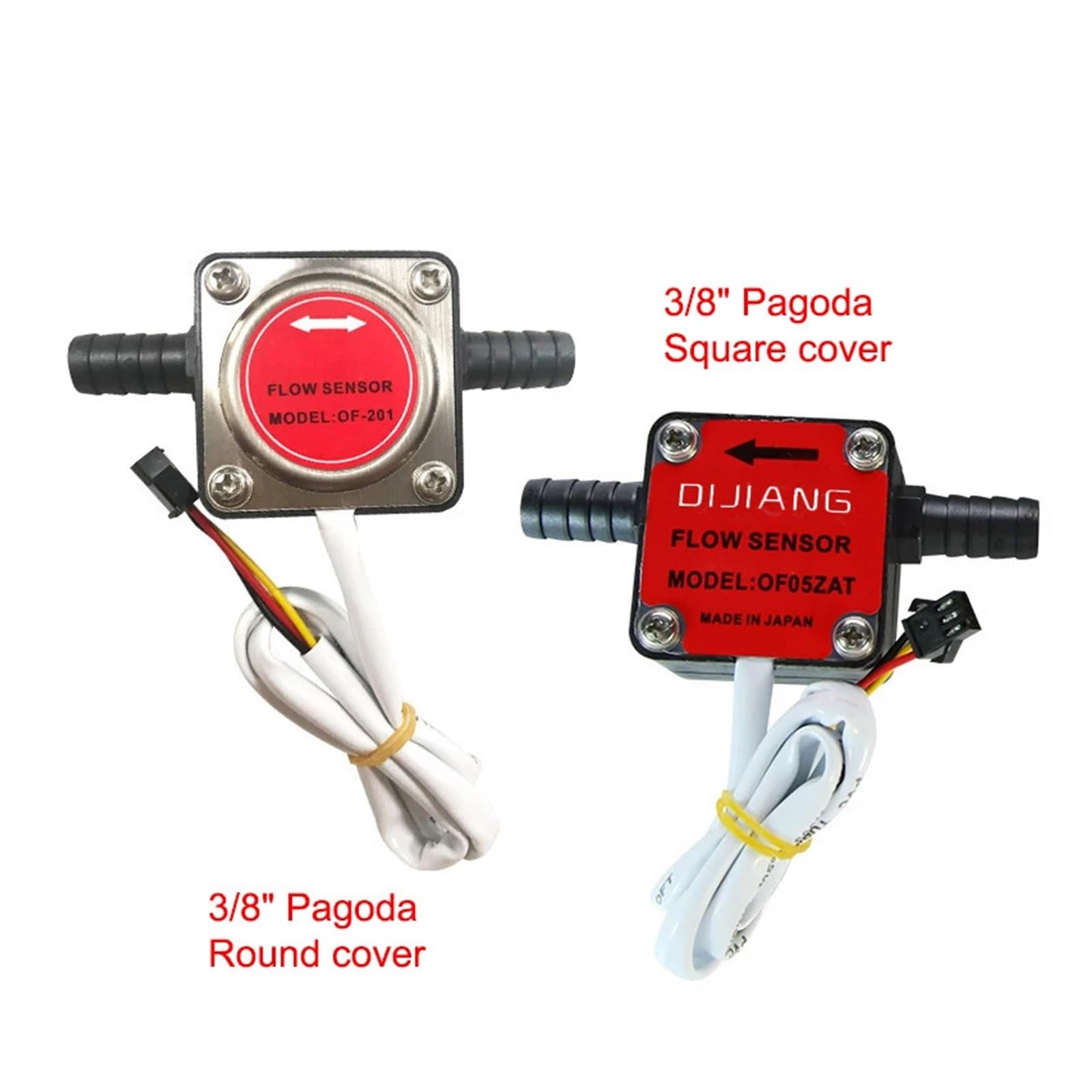 Medidor de flujo de agua, Medidor De Flujo Engranaje Manguera DN10, Sensor Pasillo Pagoda 13MM, Aceite Químico Leche, Interruptor For Líquido Viscoso DC5~18V(Square cover)
