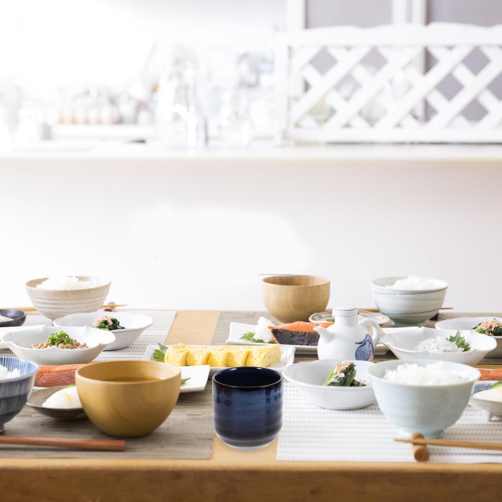 STOBAZA 4 Tazas de Cerámica Estilo Japonés para Té Negro y Blanco, Vajilla Retro Delicada Hogar, Diseño Vintage y Funcionalidad Taza