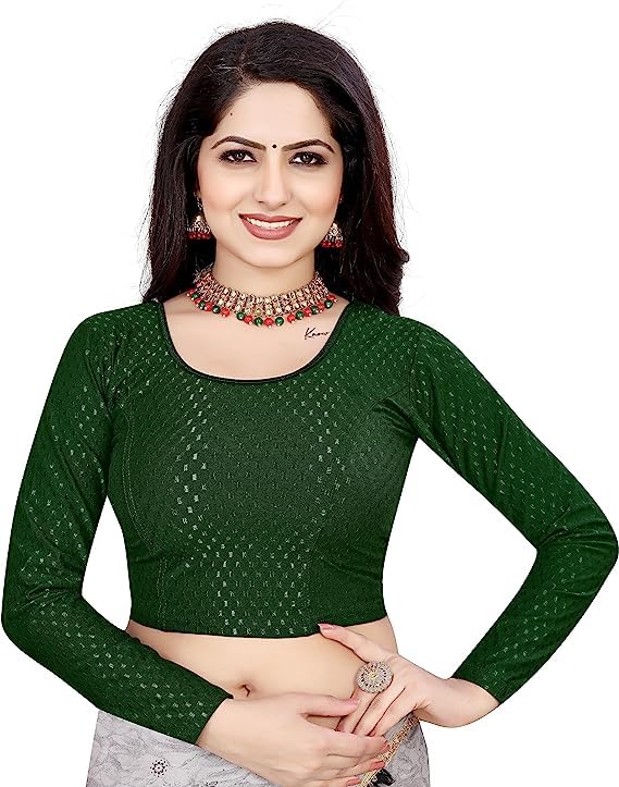 Image of Womens Stretchable Full Sleeves Blouses Womens Lycra Blouses
