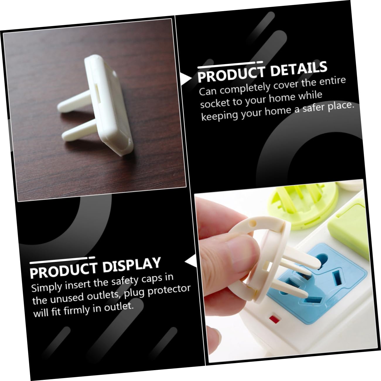 60pcs Electric Outlet Plug Covers Socket Protective Cover Safety Socket for Boys and Girls