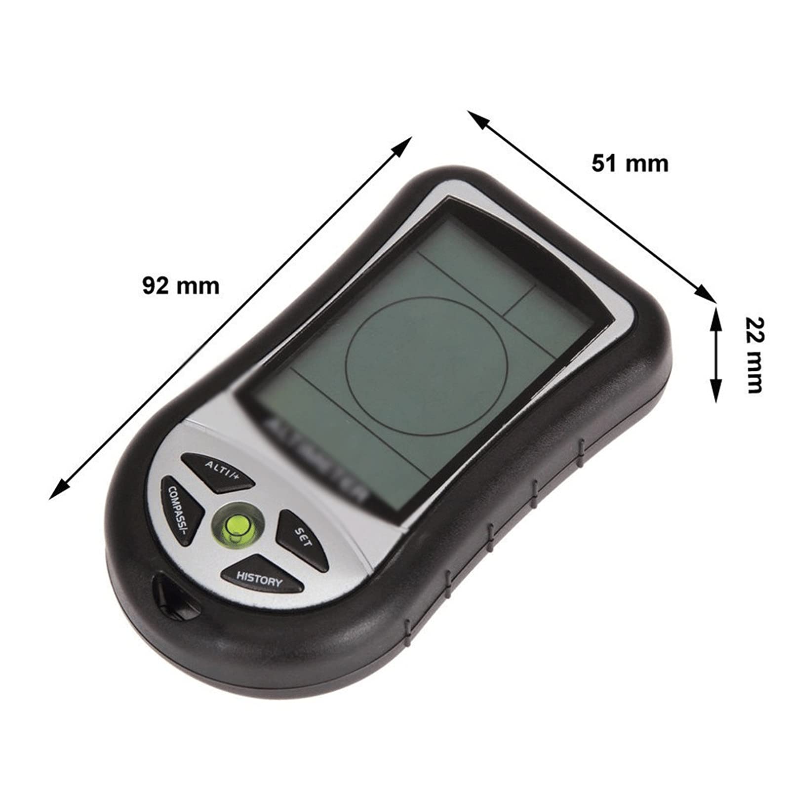 JINGYAN Kompasy 8 W 1 Elektronicznym Handheld Compass Altimeter Barometr Termometr Prognoza pogody Czas Kalendarz Zegar z kompasami podświetlenia