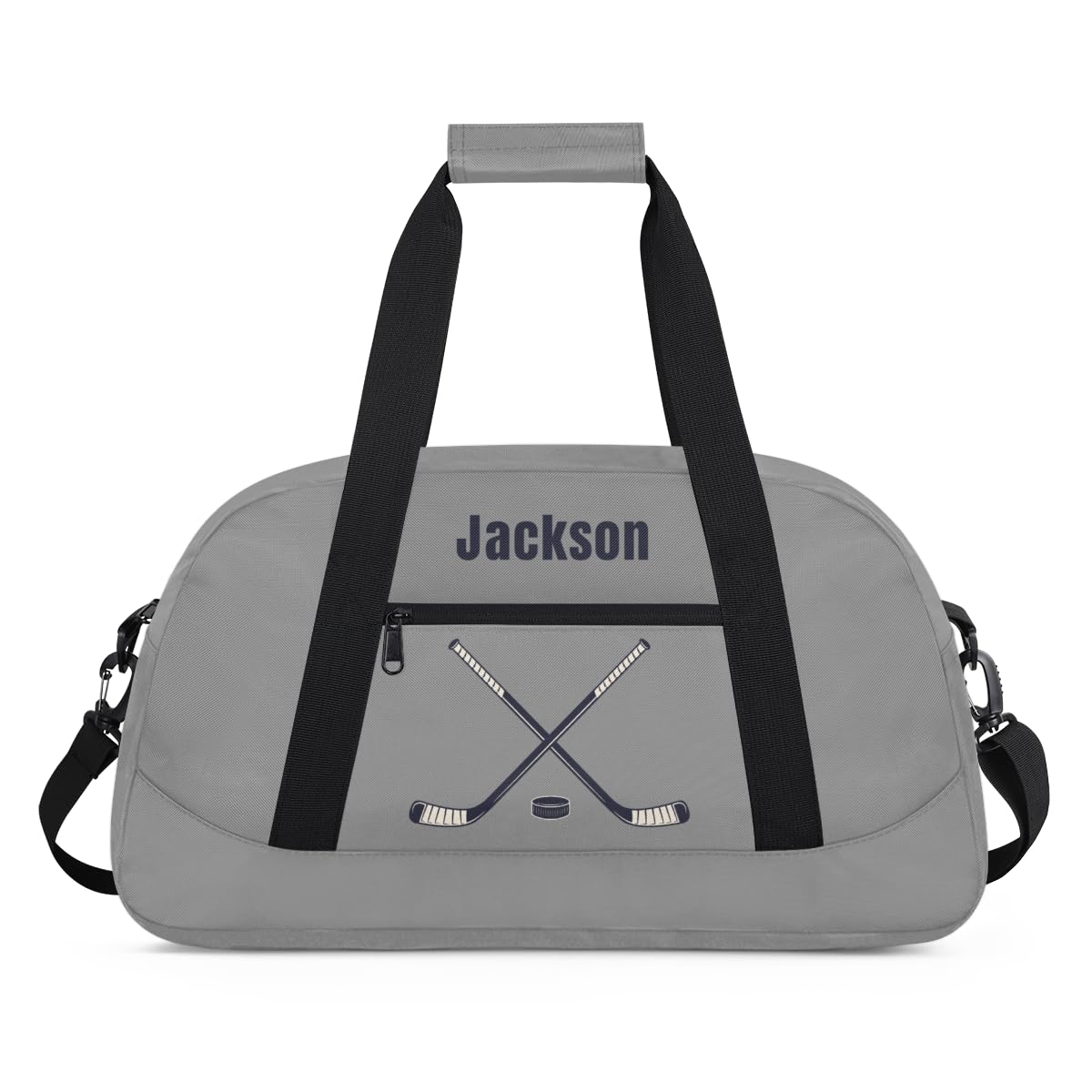 Personalized Sport Gym Bag for Boys,Custom Duffel Bag,Travel Weekender Overnight Tote Bag Carry On Duffel Bag,Customized Gift for Kids Hockey