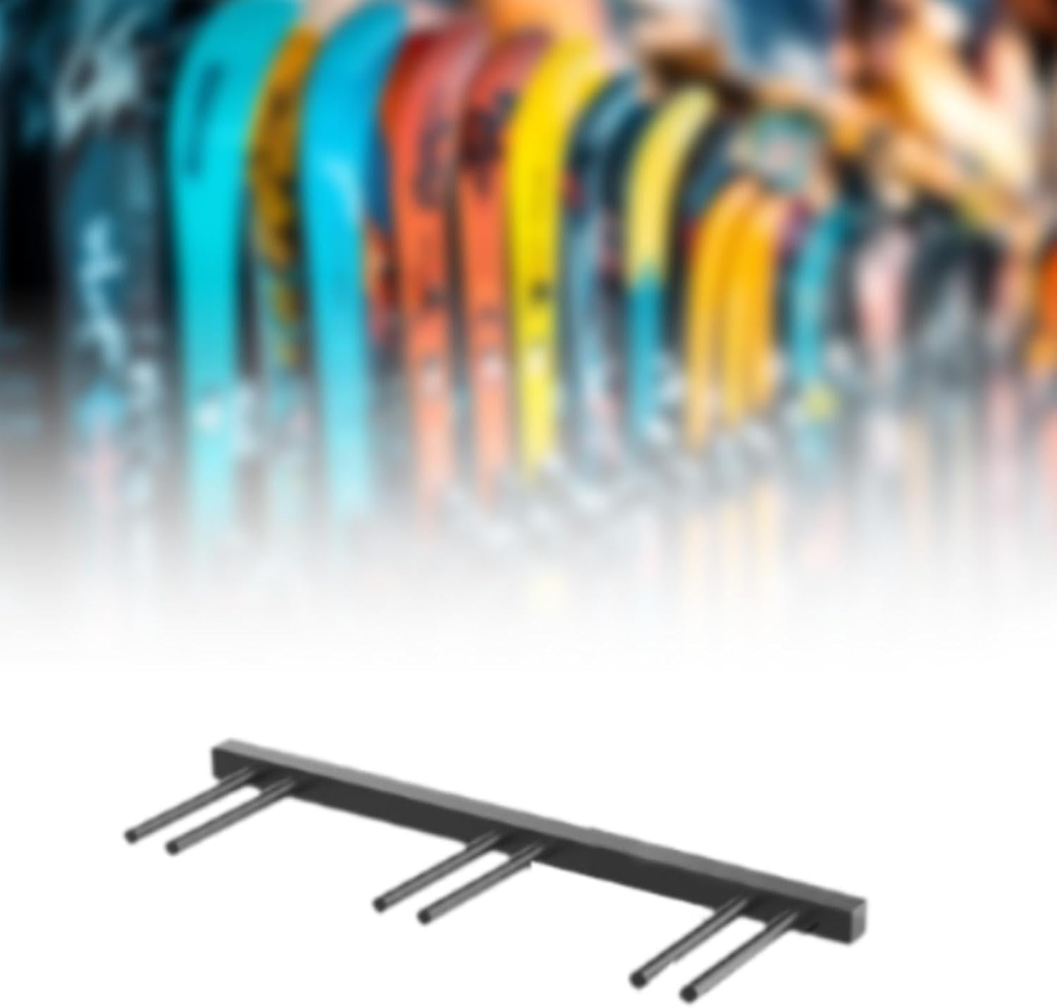 Snowboard Wall Rack Skateboard Holder Easy Installation Garage Storage Hook Ski Organizer Rack for Bedroom Indoors Outdoors, 50CM