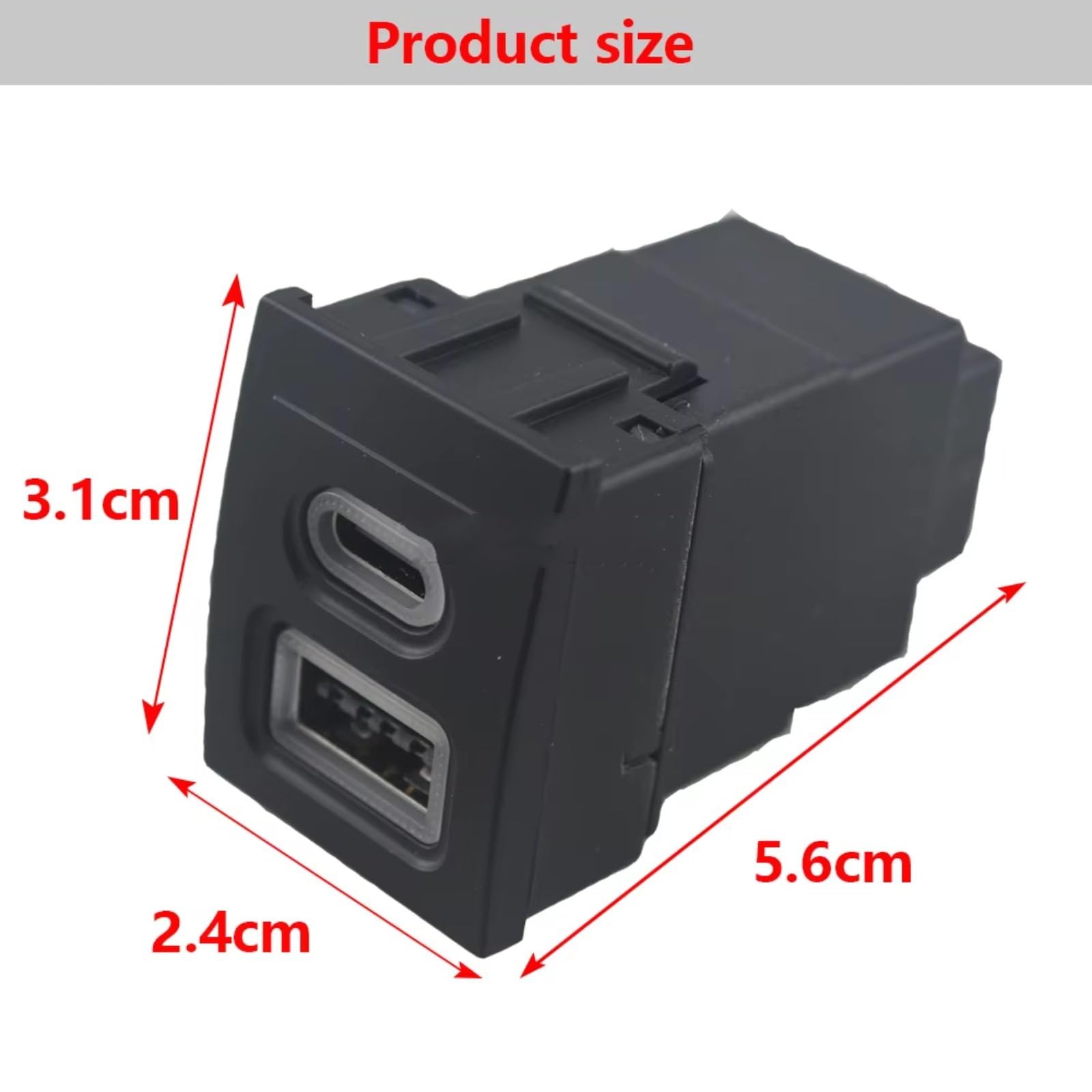 Consola USB Compatible Con VW Para Polo 2004-2011 Coche Para Cargador PD Carga Rápida QC3.0 Adaptador Carga De Teléfono Botón Salida Puerto USB