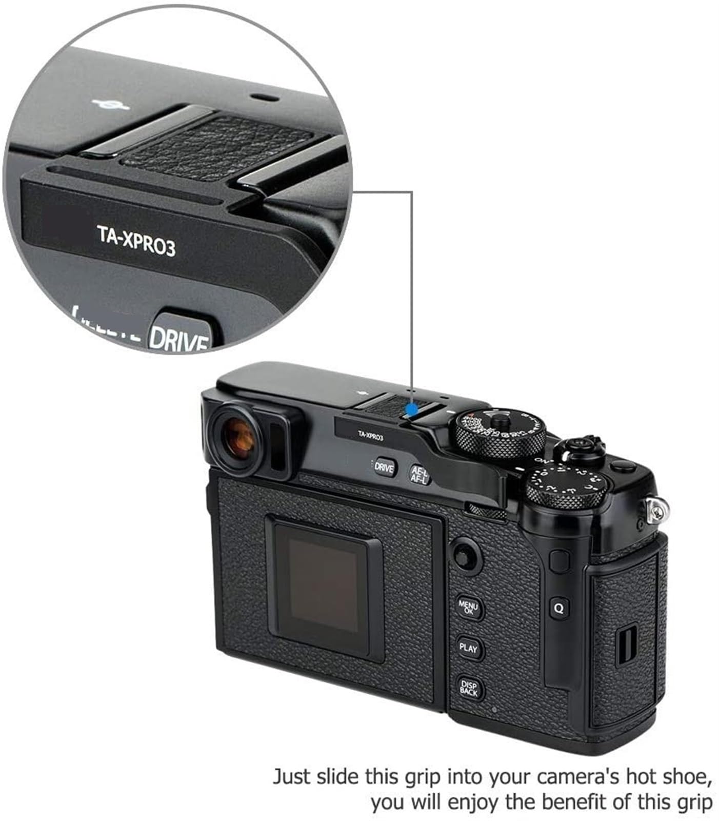 フジフイルム FUJIFILM X-Pro3 DR BLACK + 純正グリップ 富士フイルム - FUJIFILM X-Pro3 DRブラック 純正グリップ付きの