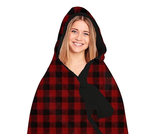 Work from Home - Hooded Jersey Sherpa Throw, 50