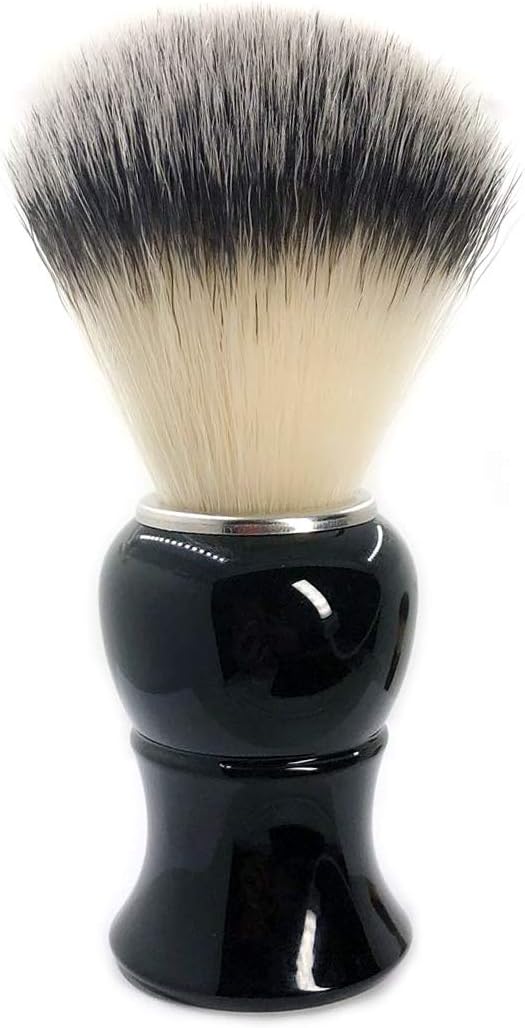 CSB Synthetic Nylon Brush Knot Wet Shaving Brush Bright And Black Plastic Handle
