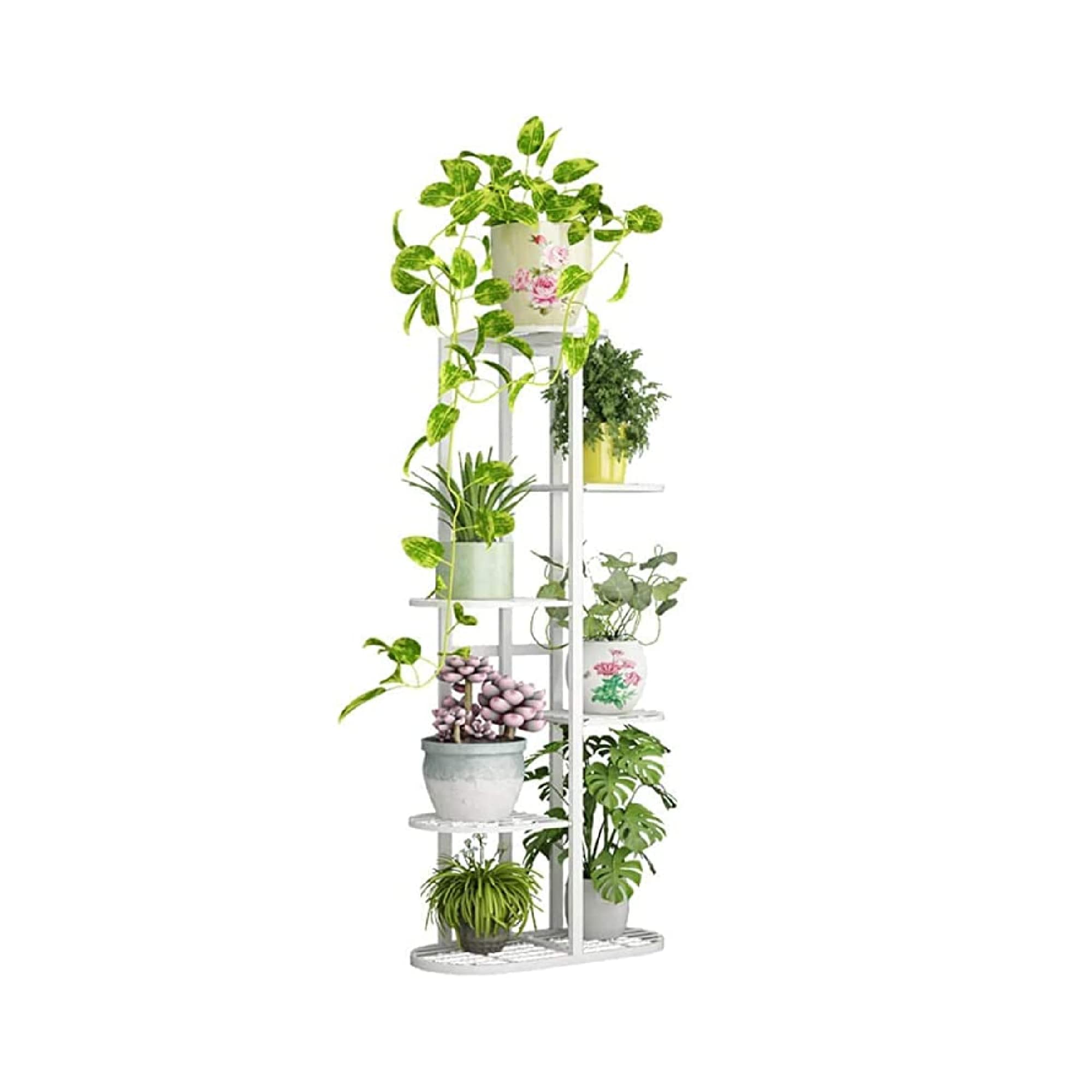 NAYRA Strong Metal 7 step Plant stand For indoor and Outdoor |White color Flower Pot Holder Shelves Planter Rack Storage Organizer (Without pot) Set of 1 (B0BLKNTTLF) Amazon Price History, Amazon Price Tracker