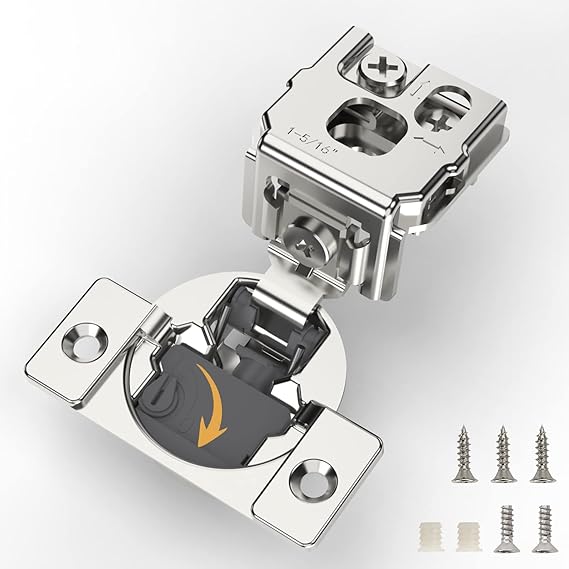 Furniware 2 Pieces 15/16 inch Overlay Soft Close Hinges for Kitchen