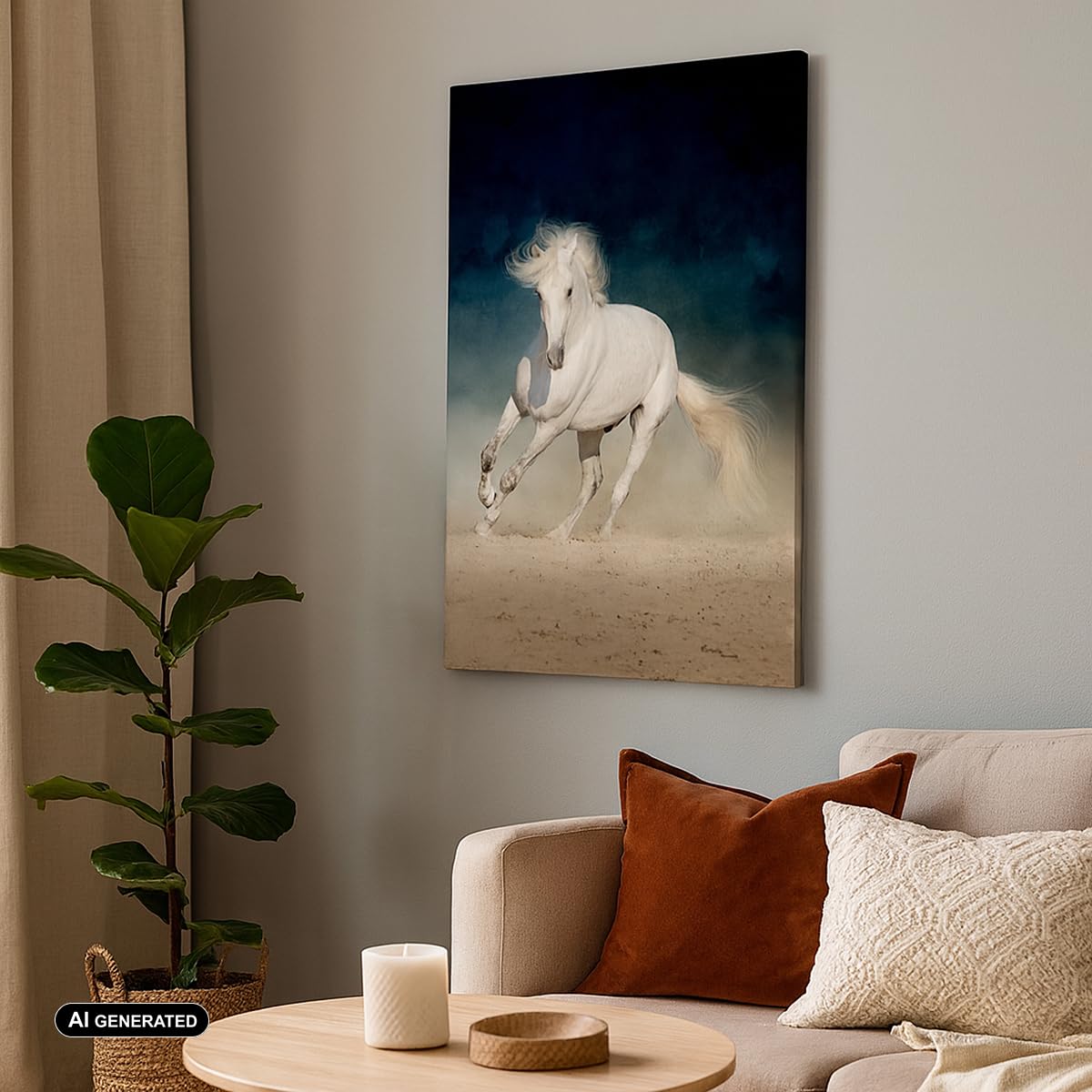 Cuadro sobre Lienzo 50x70 cm Moderno Vertical Naturaleza Animales - 5252