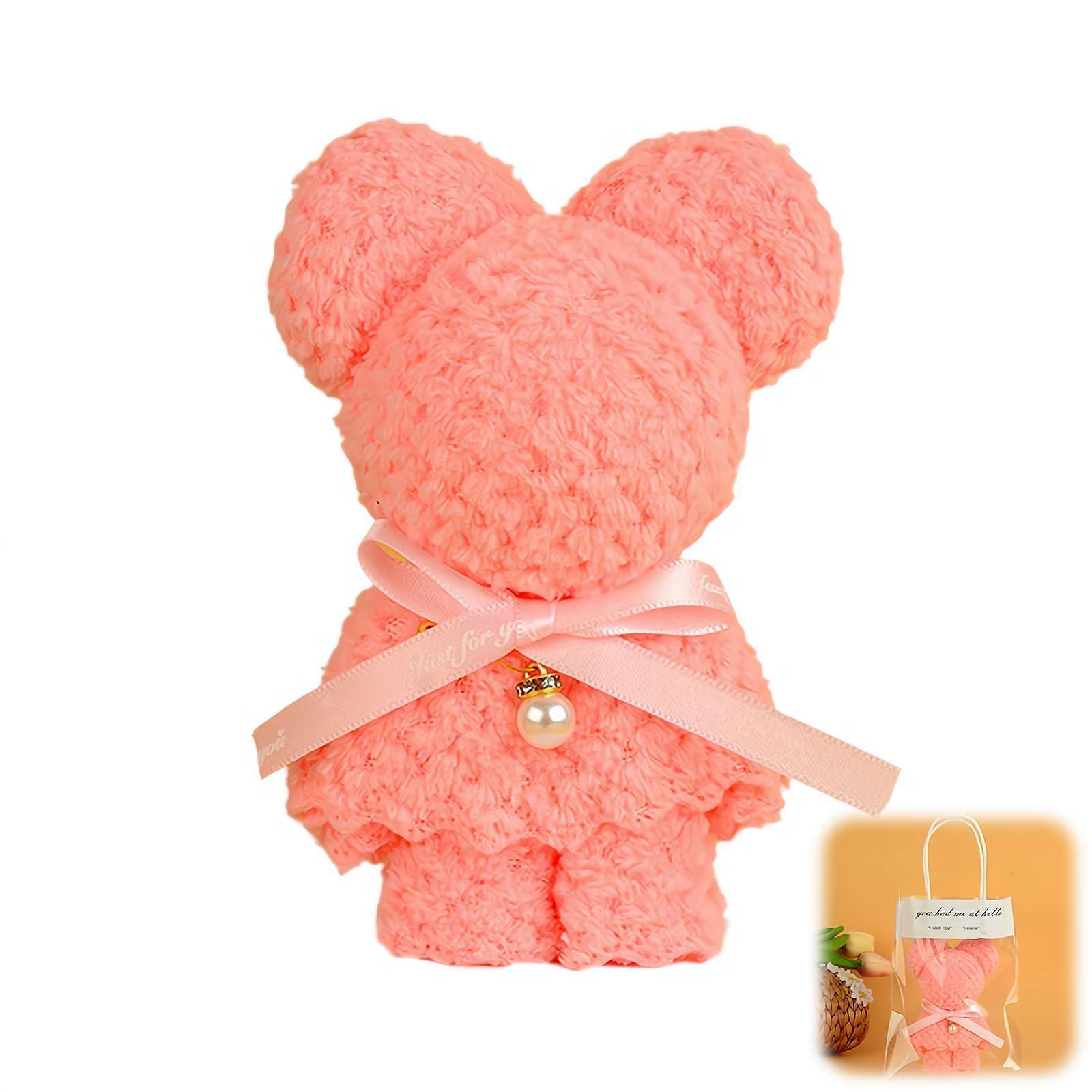 Bear Shape Towel, Bear Bath Towel Gift Soft Coral Fleece Hand