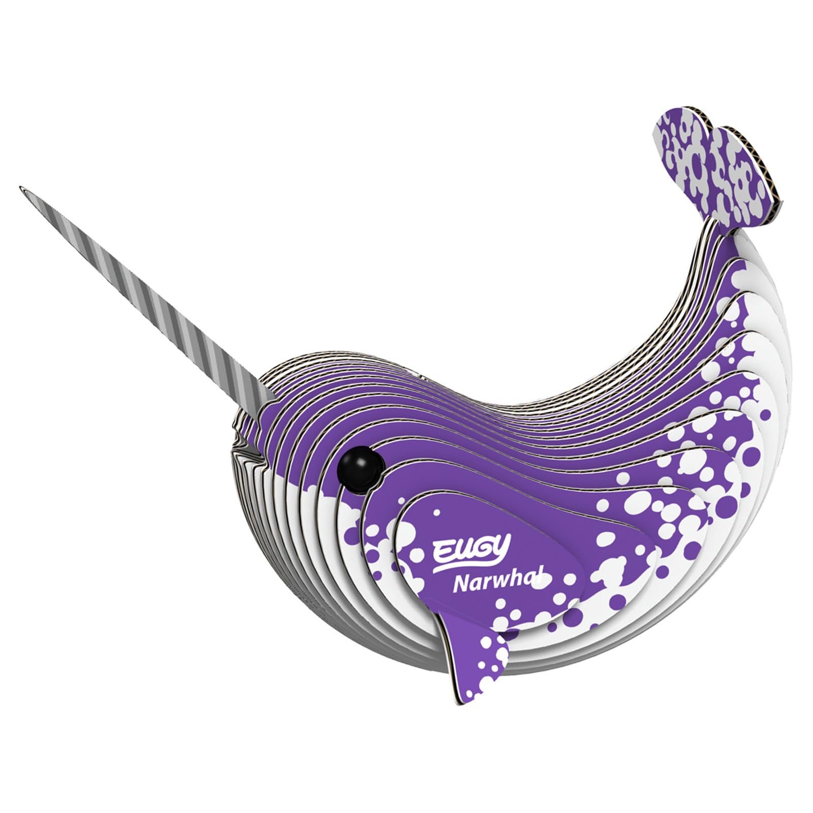 Eugy Narwhal 3D Puzzle, 23 Piece Eco-Friendly Educational Toy Puzzles for Boys, Girls & Kids Ages 6+
