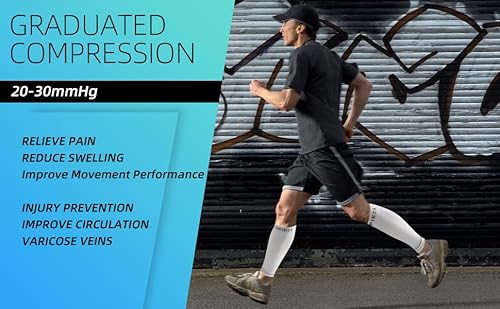 Evopleci 15-20Mmhg Skin Calf Compression Sleeve Men And Women Wide Calf Sleeve Brace Compression Socks For Leg Support thumb #6