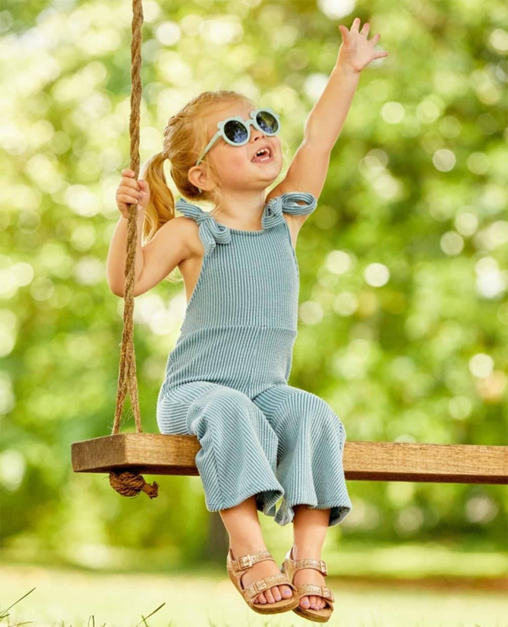 ZAXARRA Toddler Baby Girl Clothes Baby Girl Jumpsuit Romper Baby Overalls Straps Bell-Bottom Pants Baby Fall Summer Outfits - Image 5