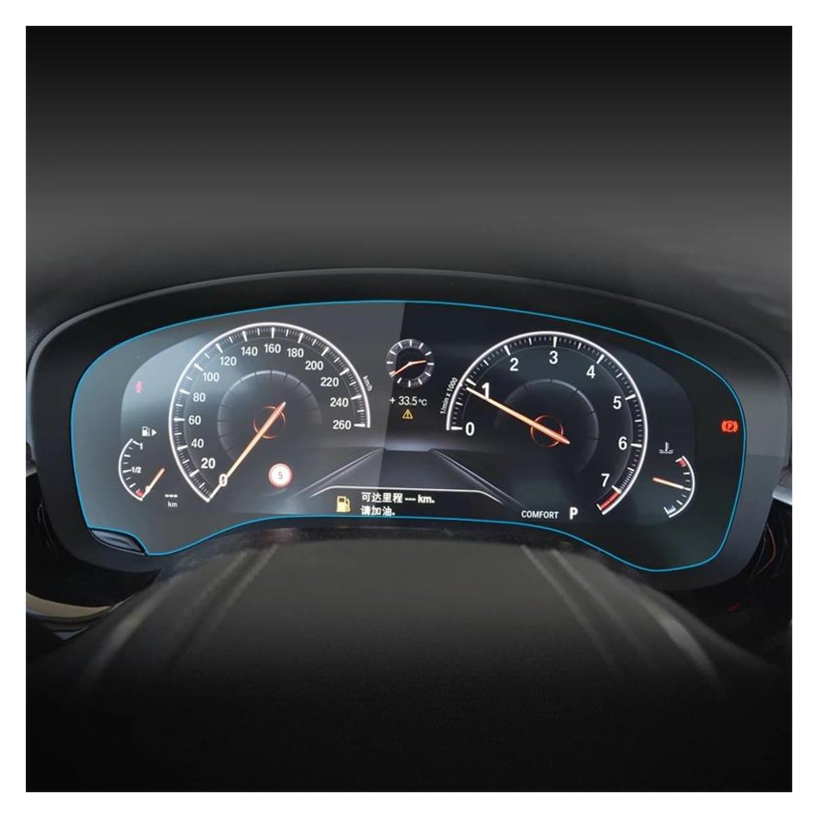 Pellicola Protettiva in Vetro temperato per Schermo di Navigazione da cruscotto da 12 3 Pollici per BMW Serie 6 GT 2017 Display GPS per Auto.