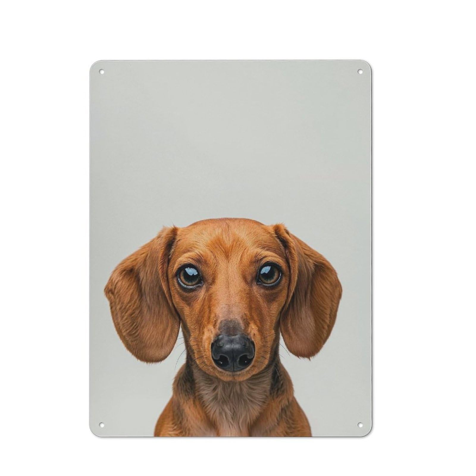 Junmoney Style-2 Vintage Tin Sign With Cute Baby Dachshund Design 40X30cm, Vintage Cafe Wall Decor For Coffee Bar, Kitchen, Bistro Or Tea Corner