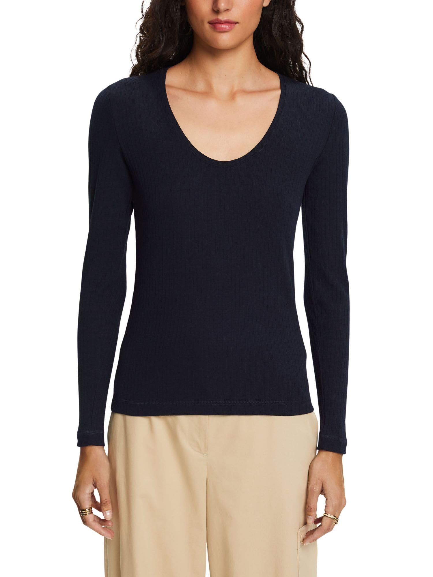 ESPRIT Women's 103EE1K314 T-Shirt, 400/NAVY,