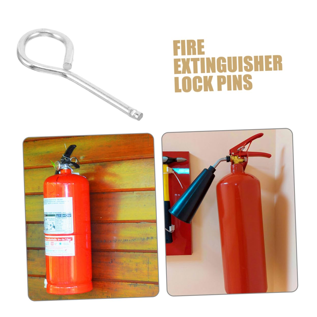 Operitacx Juego De Pestillos Para Extintor De Incendios Cubiertas De Repuesto Pasador De Seguridad Para Extintor Pasadores De Tracción Para Extintor Pasador De 30 piezas*4