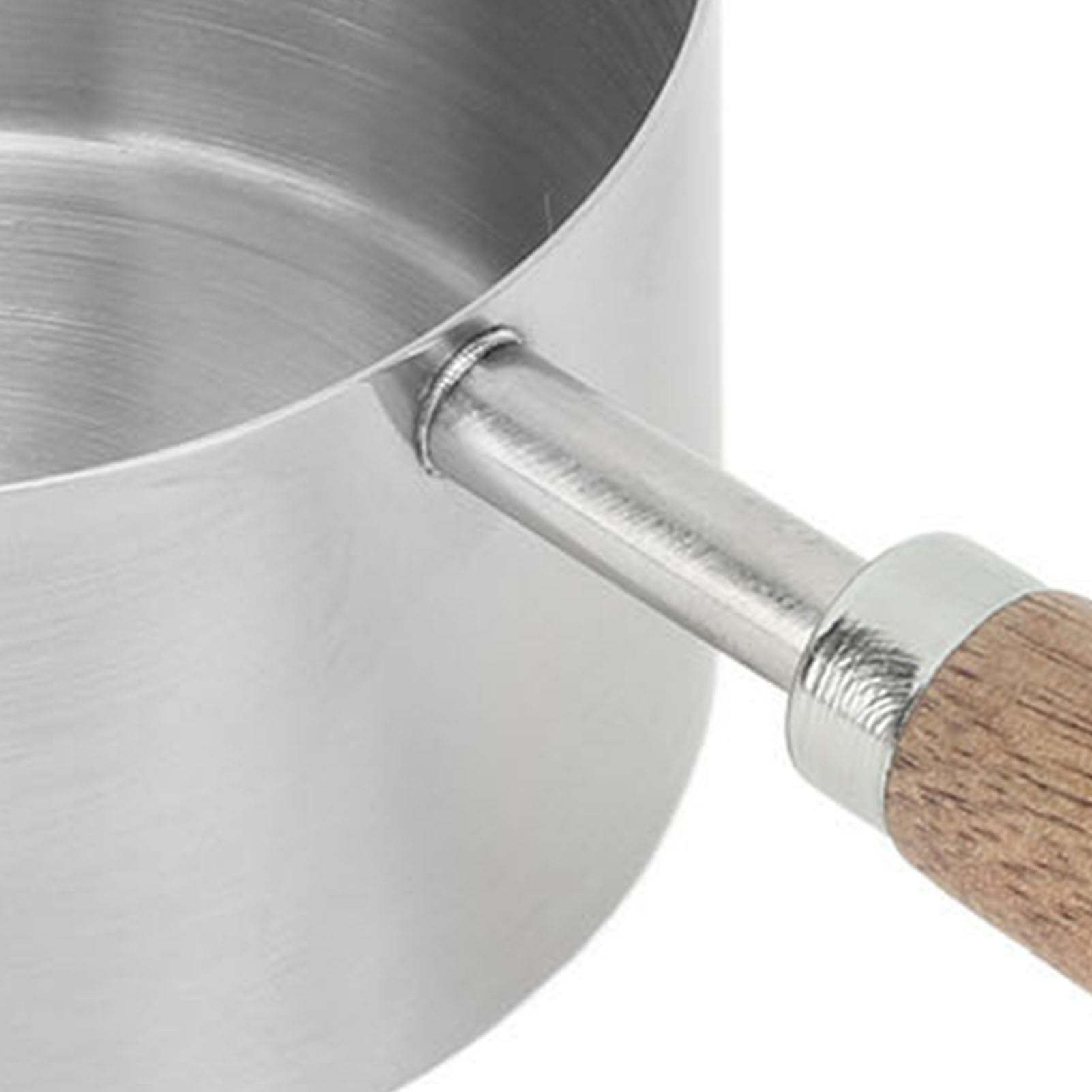 Mini rondel 200 ml, garnek do mleka ze stali nierdzewnej garnek do mleka garnek do sosu garnek do mleka garnek do topienia z uchwytem orzecha włoskiego przenośny podgrzewacz masła dzbanek do herbaty
