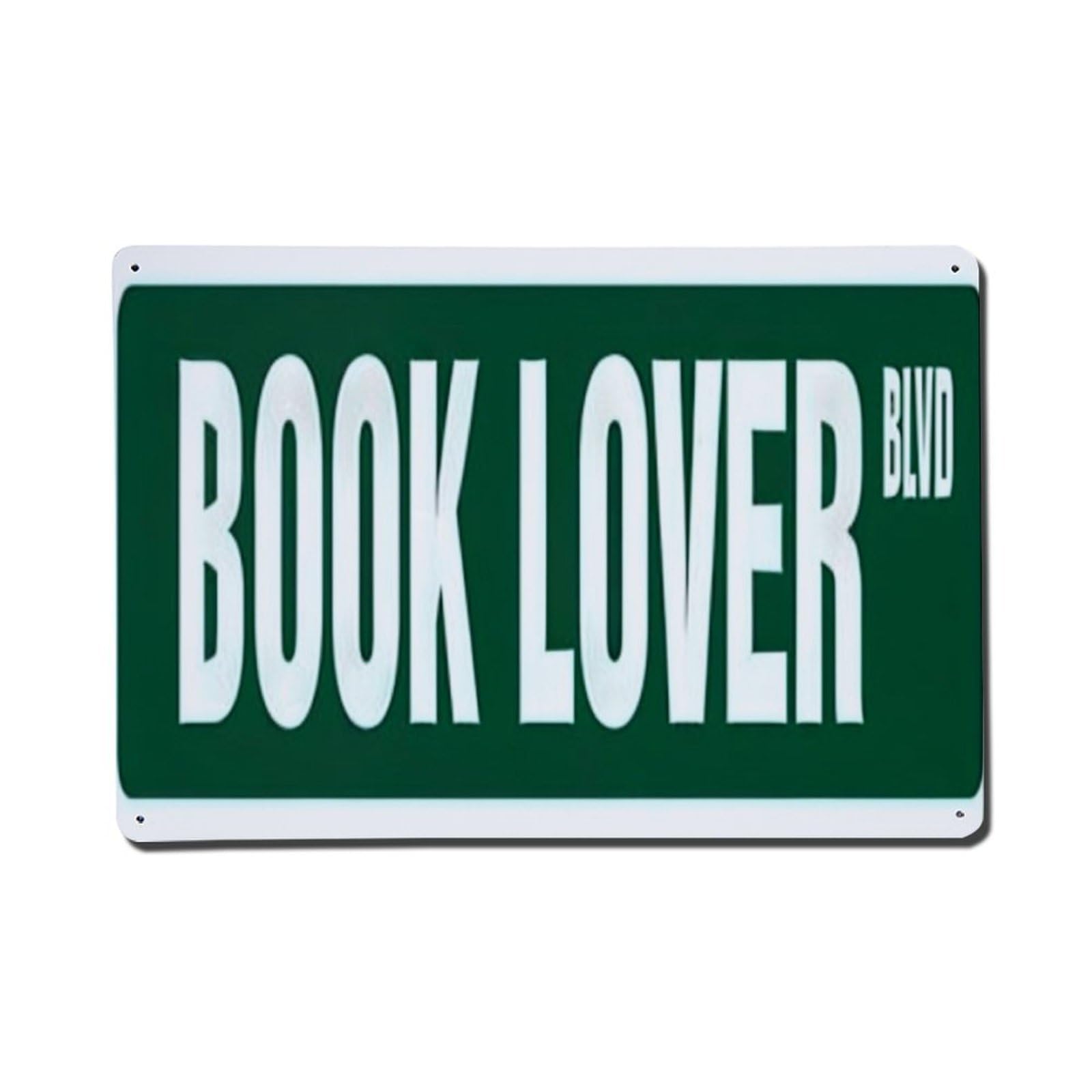 Book Lover Blvd Sign Tin Sign Metal Poster Vintage Metal Signs for Home Man Cave Bar Cafe Kitchen laundry room Wall Decorations Gift 8x12Inch