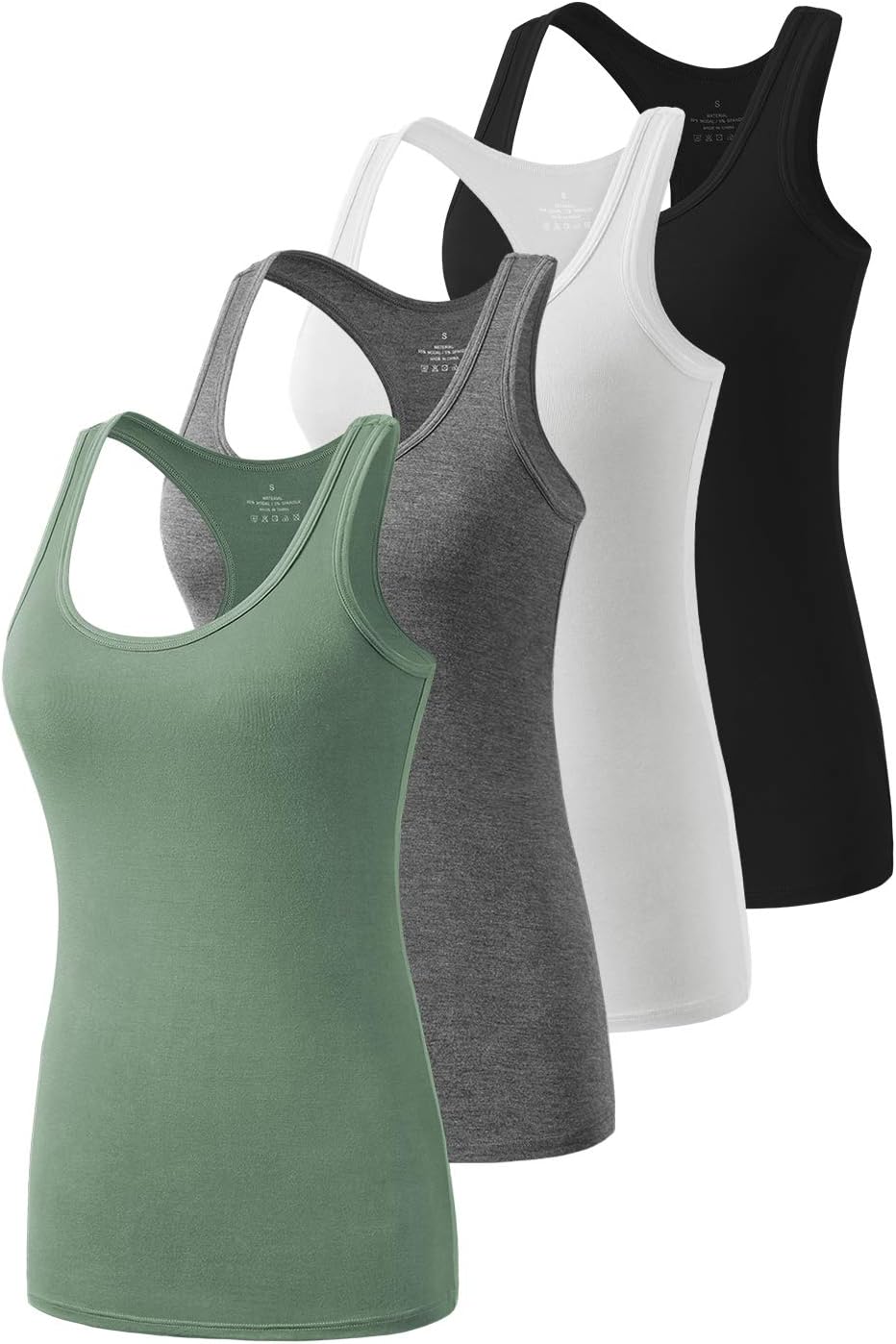 Star Vibe Racerback Workout Tank Tops for Women Basic Athletic Tanks Yoga Shirt Sleeveless Exercise Tops 4 Pack Star Vibe Racerback Workout Tank Tops for Women Basic Athletic Tanks Yoga Shirt Sleeveless Exercise Tops 4 Pack