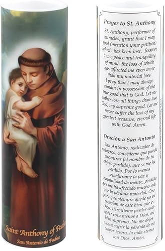 Miniatura 3 de St Anthony, vela de oración devocional sin llama LED, THE SAINTS COLLECTION