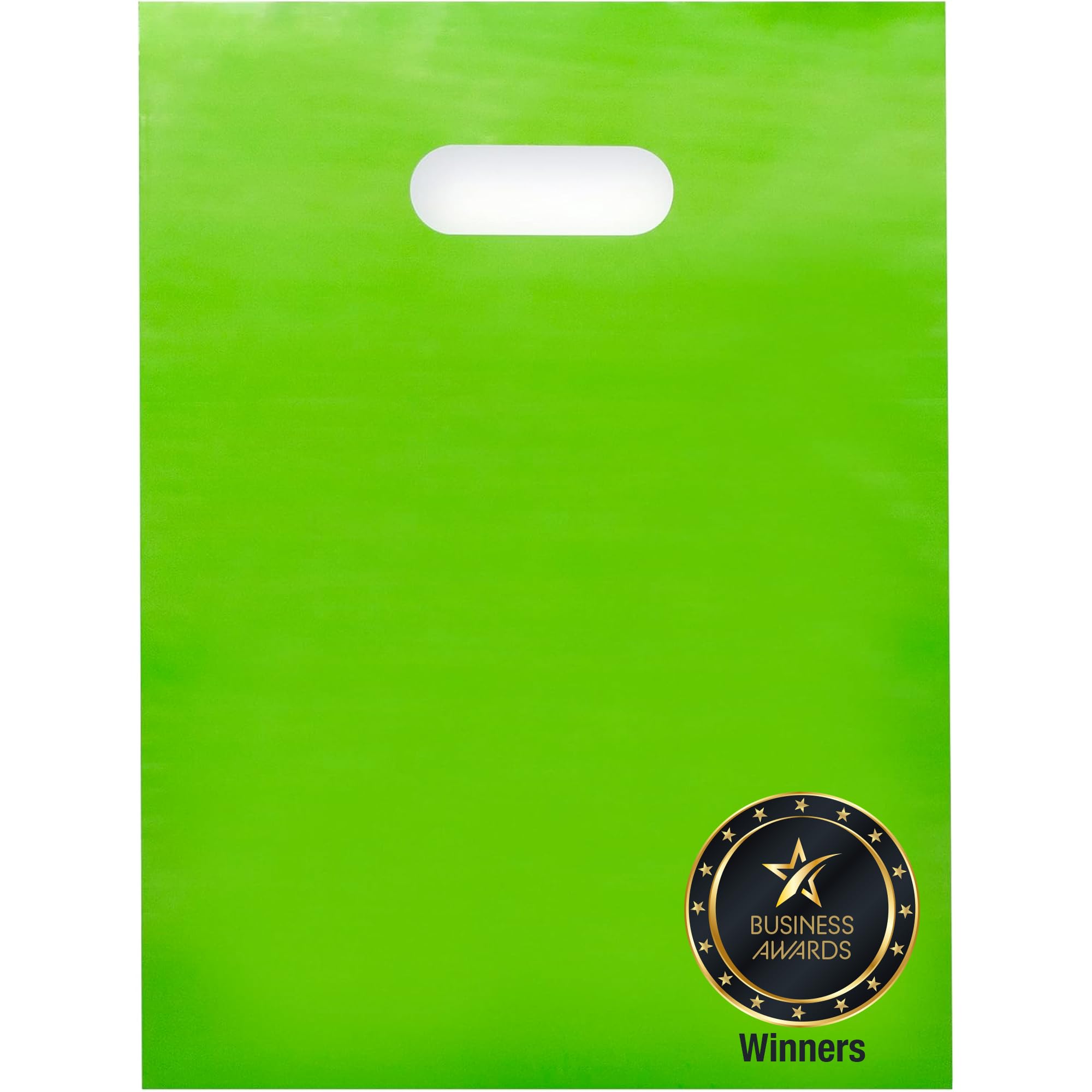 100 torebek dla małych firm, 1,5 mm, 22,9 x 30,5 cm, torby na towary, bardzo grube, błyszczące, torebki z podziękowaniami i torby na zakupy, kolor limonkowy, limonkowy zielony, 1 Count (Pack of 100),