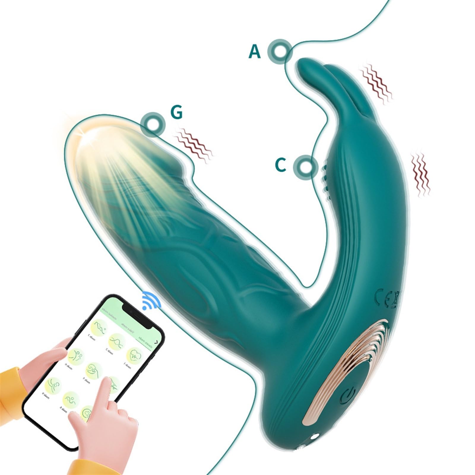 DAGIN Giocattoli sessuali per Adulti Giocattolo Sessuale per Donne - Vibratore telecomandato 3in1 indossabile, vibratori Punto G Macchina per Il Sesso per Coppie