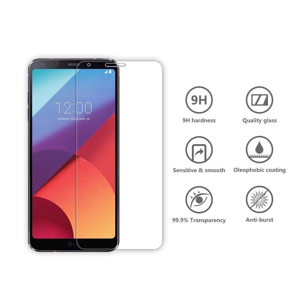 2 Films Verre Trempé Novago Pour LG Q6 - Anti-choc, Anti-rayures, 9H