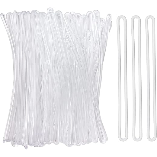 Clear Silicone Luggage Straps 1x6 cm (Pack of 25)
