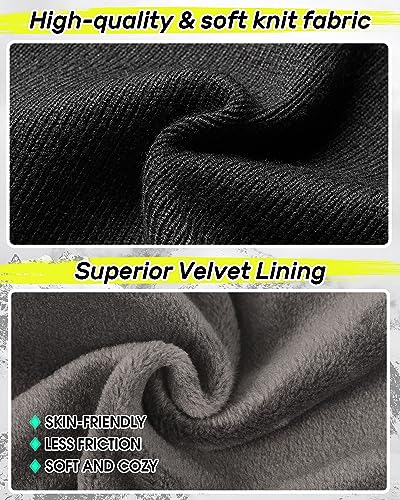 double-layer ear warmer headband-knit fuzzy lined winter ear muff for men women running cycling ear covers