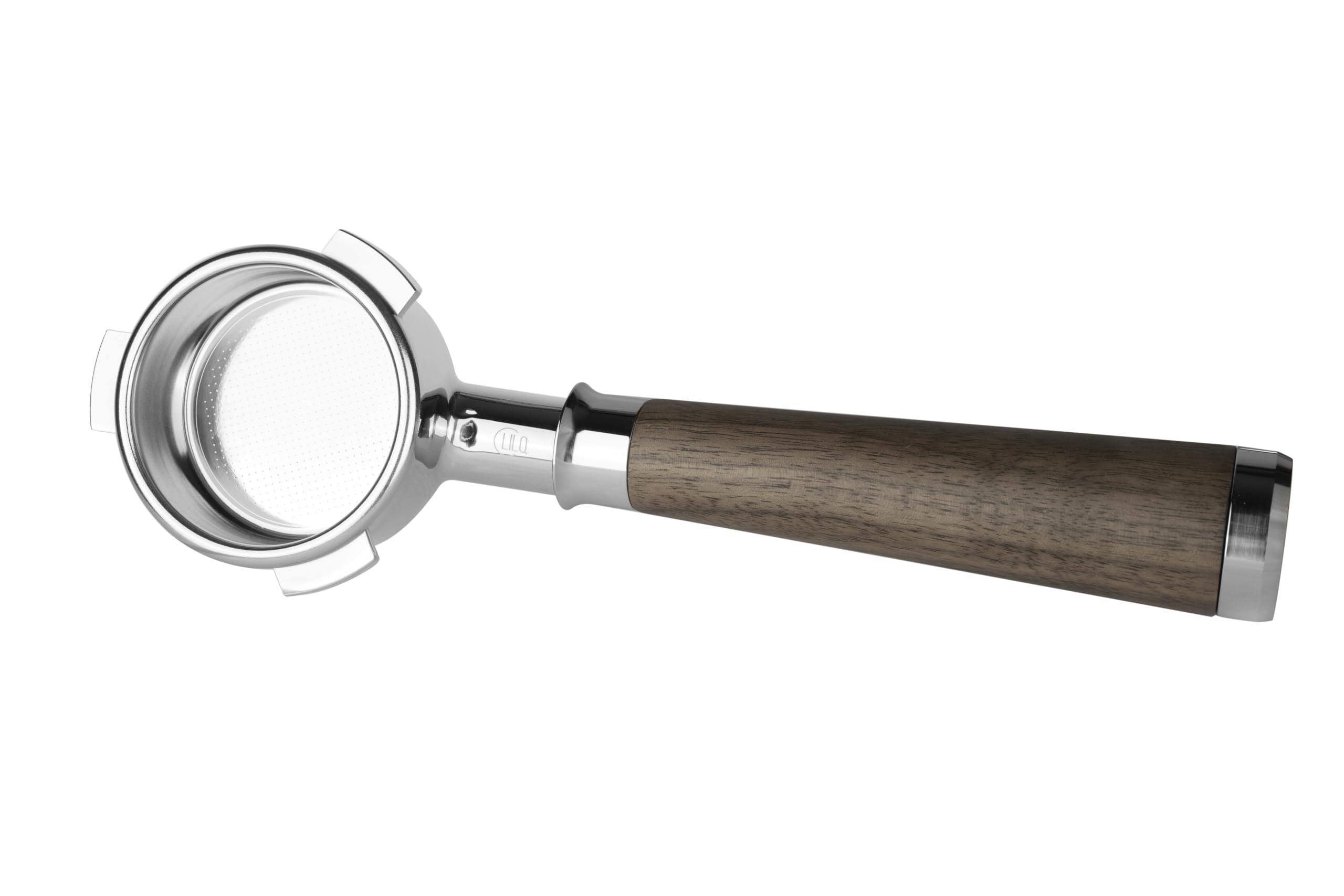 LILQ 54mm Bottomless Naked 3 Ears Portafilter | Compatible with Breville Machines | Stable Handle (WalnutFusionV4, 54mm)