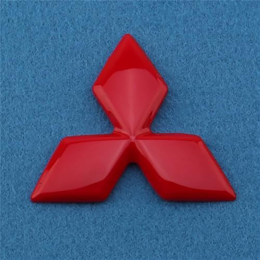 Car 3D Emblems for Mitsubishi Outlander Lancer-Modelle,Trunk Badge Front Grille Tailgate Emblem Hood Trunk Badgear Front Bonnet Logo Styling Sign Body,E-normal