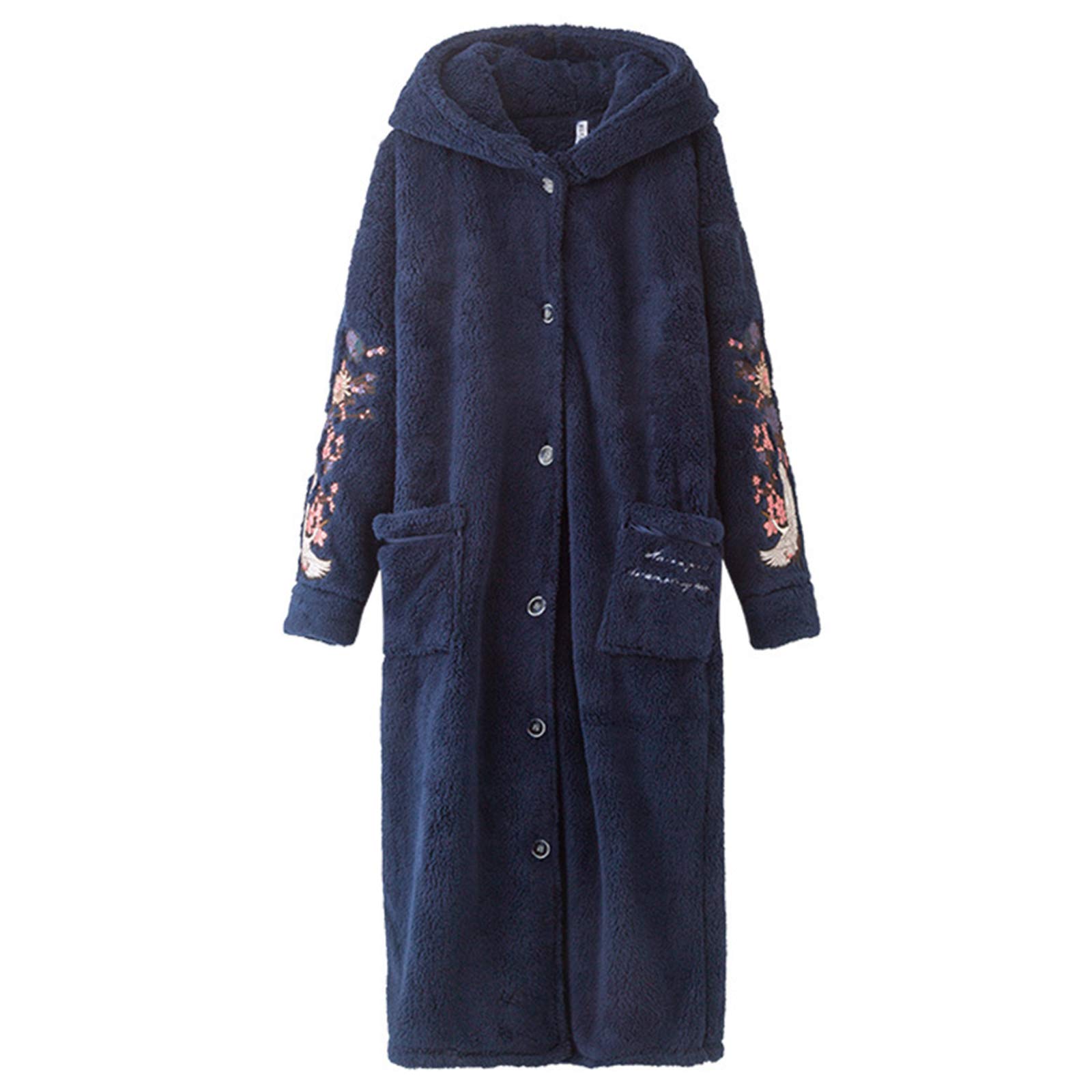 Robe de chemise de nuit en flanelle à capuche pour vos soirées cocooning