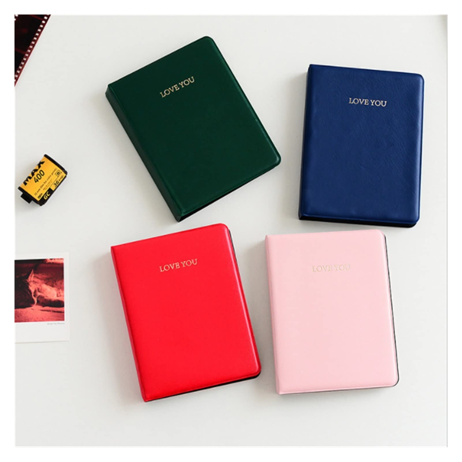 Foto Albumy Mini Instant Photo Album, album fotograficzny, album do przechowywania folii, nadaje się do ślubu, rodziny, przyjaciół, para albumów zdjęć Fotoksiążka (Color : Green)