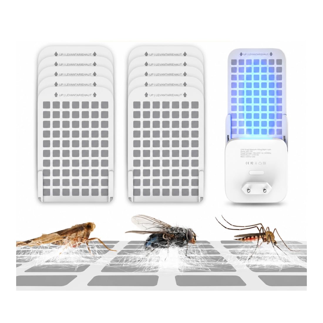 10 Pack Refill Glue Cards Compatible with Safer Home Fly Trap Refill,Applicable to ZERO MOSQUITOES SMART Device ONLY, Flying Insect Trap Refill Replacement-image-31