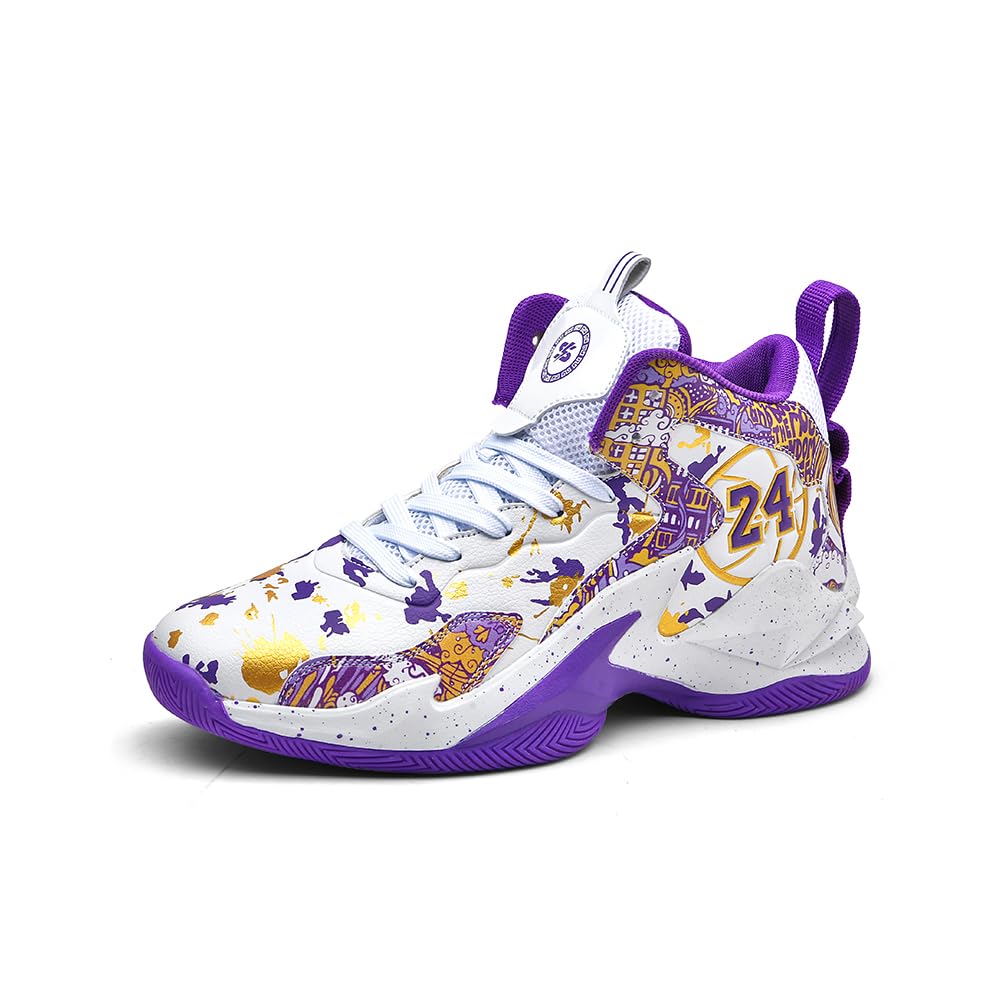 Basketball Shoes, Men's, Bash, High-Cut Sneakers, Women's, Junior, Basketball Shoes, Lightweight, Walking Shoes, Wide, Easy to Wear, Fatigue, Breathable, Anti-Slip, Athletic Shoes,