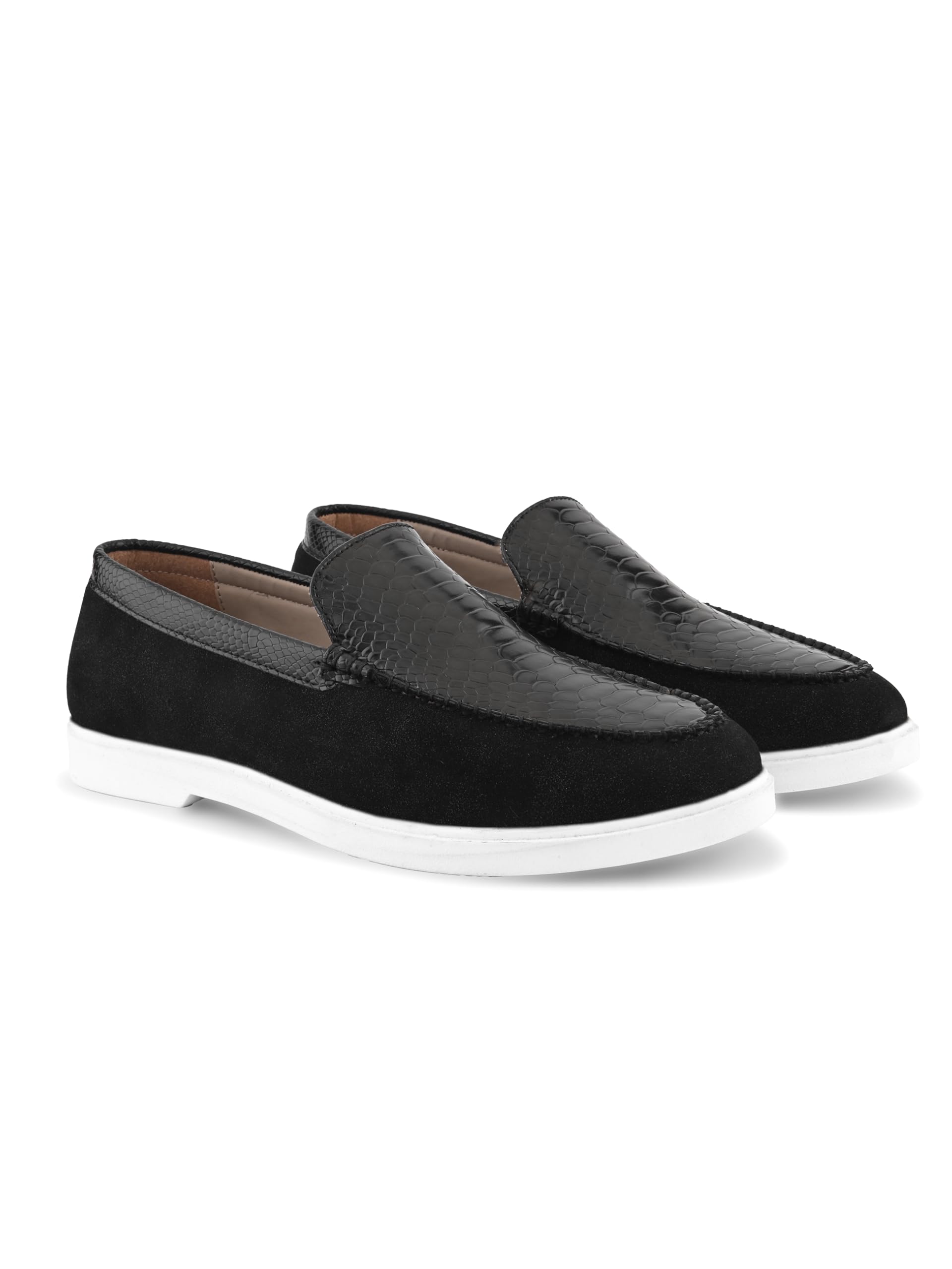 san frissco Men’s Loafers with Textured Moccasins Slip-On Shoes | Lightweight & Durable TPR Sole with Cushioned Footbed | Comfortable Stylish Casual Office Travel Footwear-picture-11