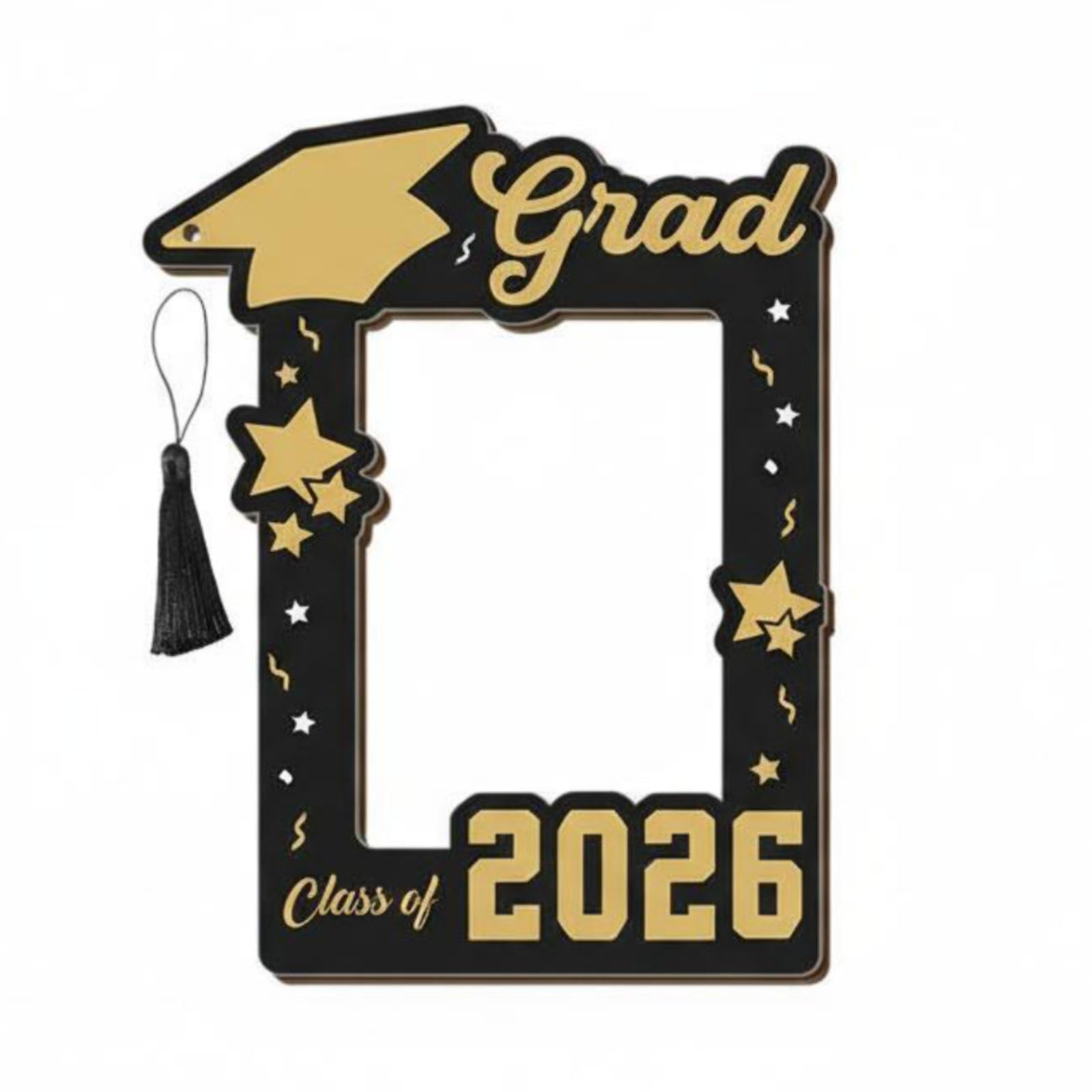 Cadre photo bois graduation ornement chapeau diplôme souvenir académique Scm2515
