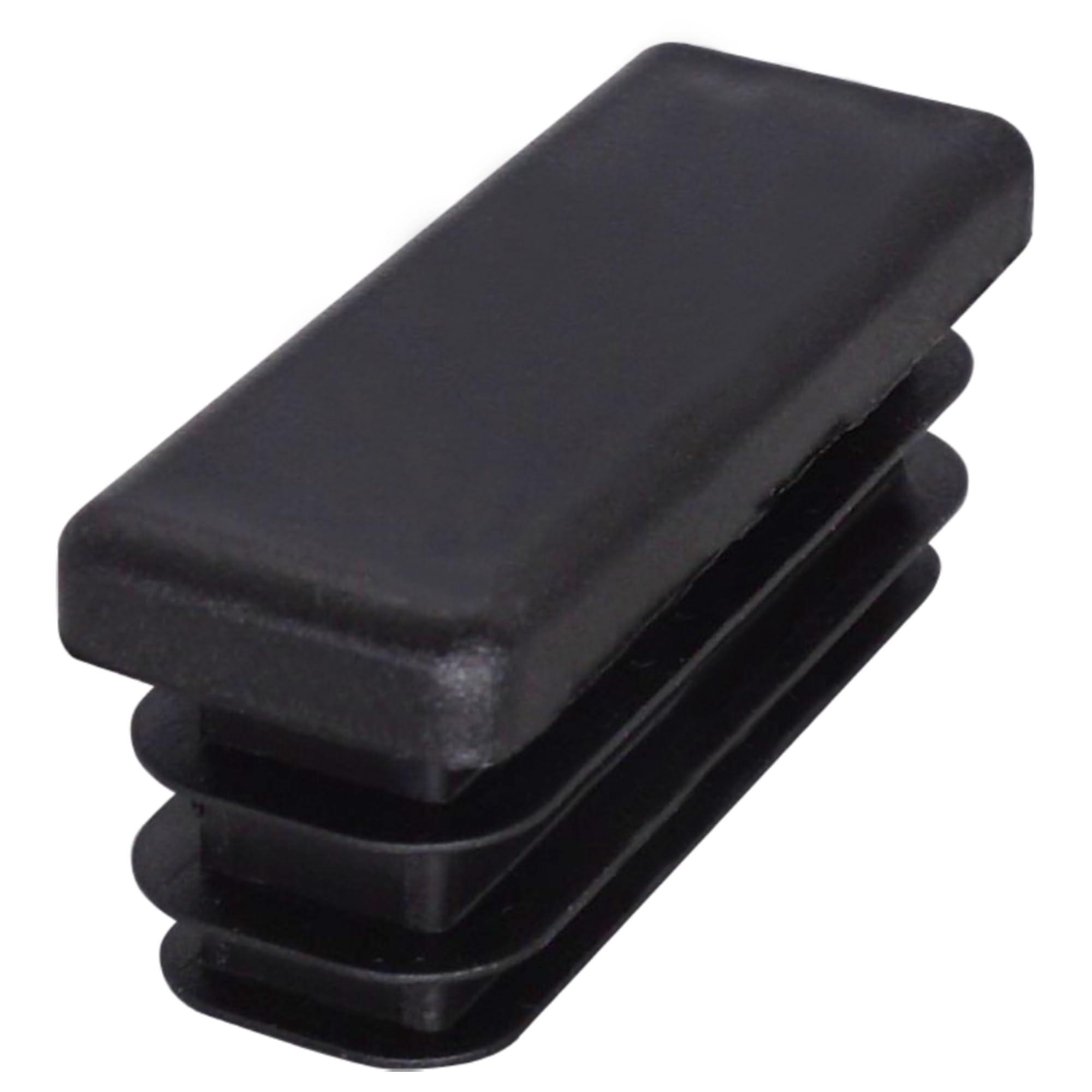 SKIR'CO (40 pcs) Rectangular Plastic Plugs 15 x 40 mm, Mat Tube End Caps, Rectangle Tube Inserts, Fence Post Plugs, Black RAL 9005 โ image 1