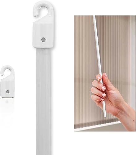 Amazing Drapery Hardware Varita ciega vertical de fibra de vidrio reforzada blanca de alta calidad con punta de aluminio, 48 pulgadas, 1 paquete –
