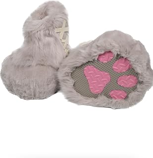 Cute Comfortable Light Grey Fluffy Furry Fursuit Outdoor Feet-paws Teen Cosplay Costumes Gift for Kids and Adults