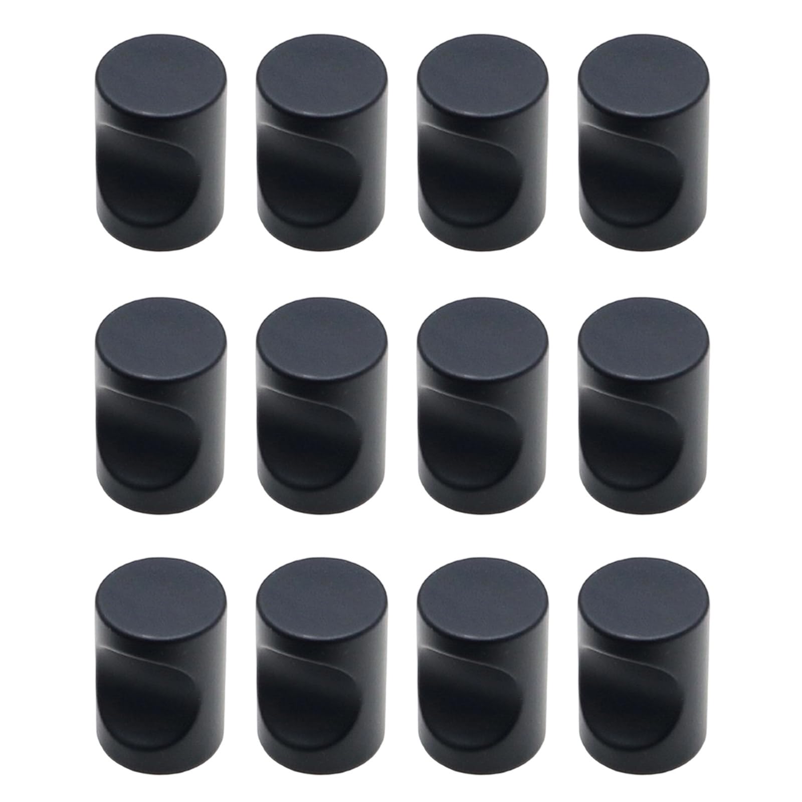 Shyyoulqe Large Black Size Of 12 Multipurpose Sturdy Aluminum Alloy Single Hole Handle For Residential And Commercial Furniture Hardware Cabinet Handle