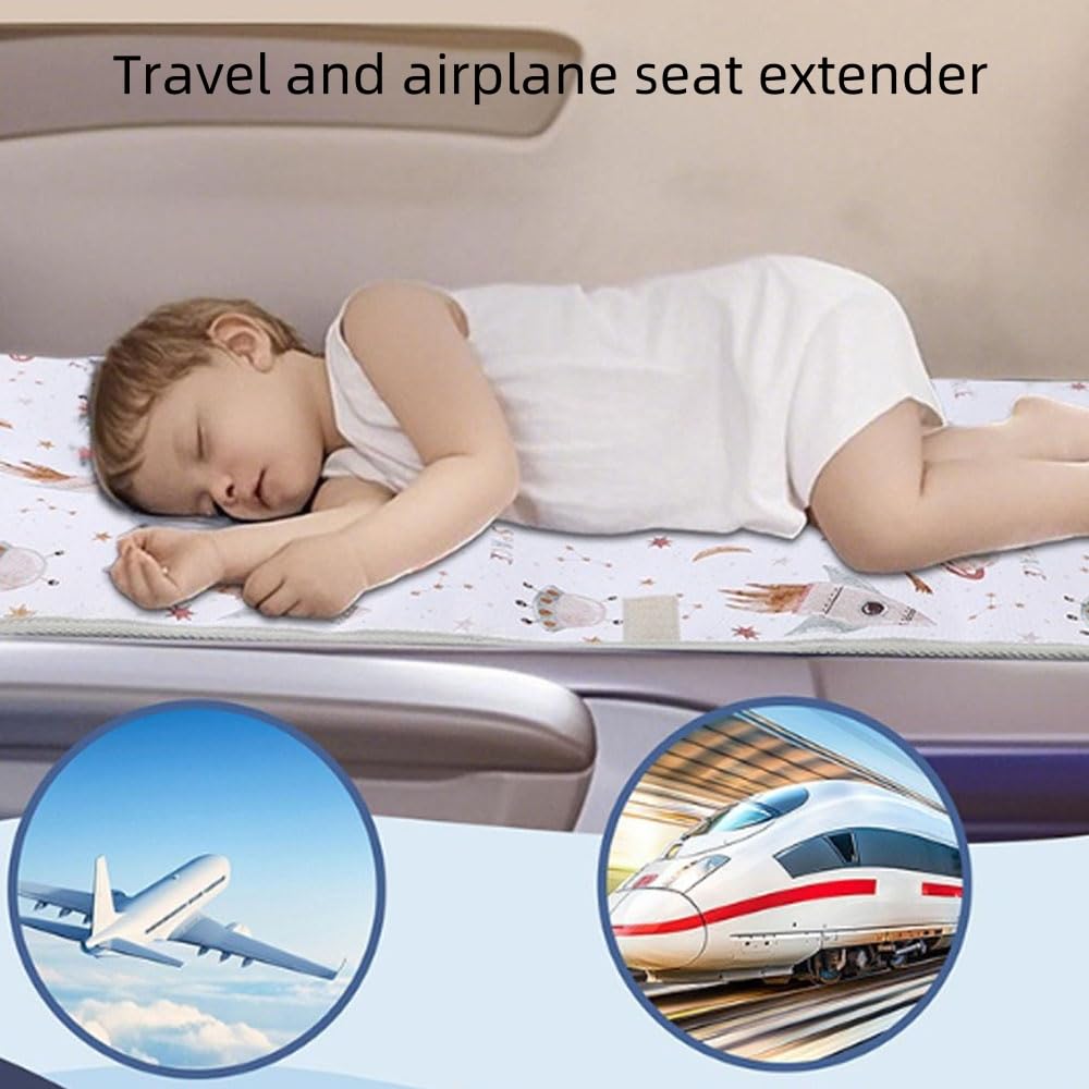 Oaygat Toddler Airplane Bed Kids Seats Extender Safe Baby plane Travel Essentials Airplane Bed for Toddlers Baby Travel Essentials Portable Inflatable Beds Kids to Lie Down and Rest - Image 3