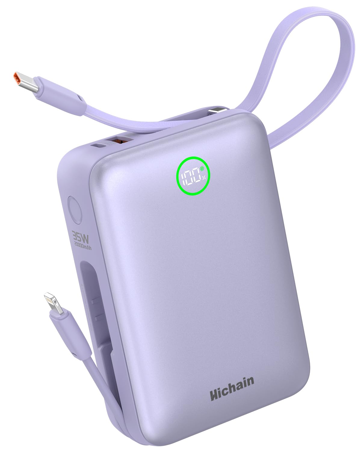 Hichain Power Bank iPhone 20000mAh Power Bank 35W Alta Velocità con Display Digitale Dual Port Compatibile con iPhone 16/15/14/13/12, Samsung, iPad Viola