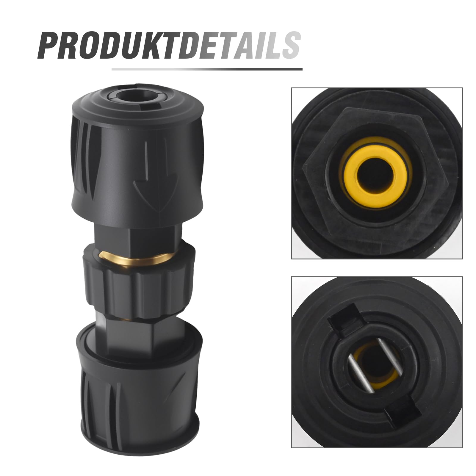 1 Stück Doppelseitigem M22 AG 14mm Adapter, Ersatz für Kärcher K-Serie K2 K3 K4 K5 K6 K7 Hochdruckreiniger und Spritzpistolen
