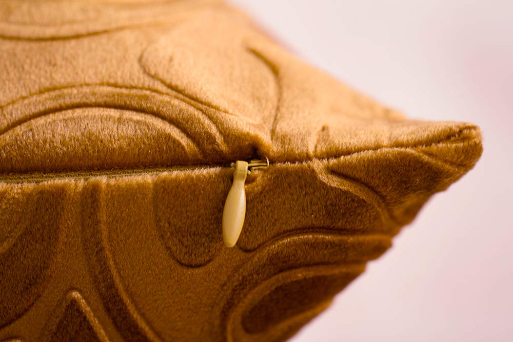 TangDepot Heavy Velvet Embossing Throw Pillow Cover, Classis Floral Anaglyph Velvet Fabric, Lumbar Pillow Cover, Indoor/Outdoor Pillowcase - (12