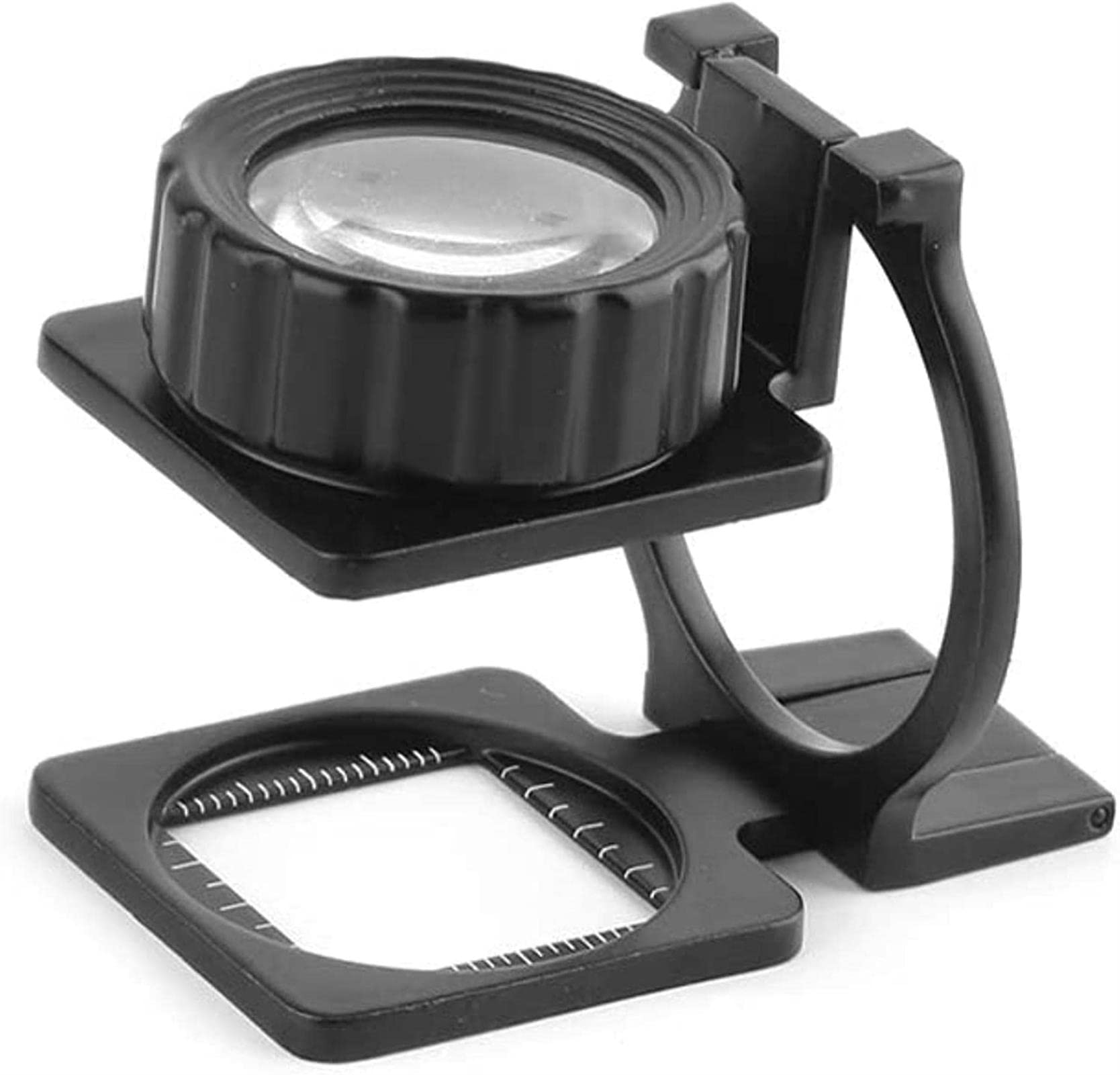 CTXDLK Metal Foldable Magnifier 20X Linen Tester Loupe Cloth Thread Counter Magnifying Glass