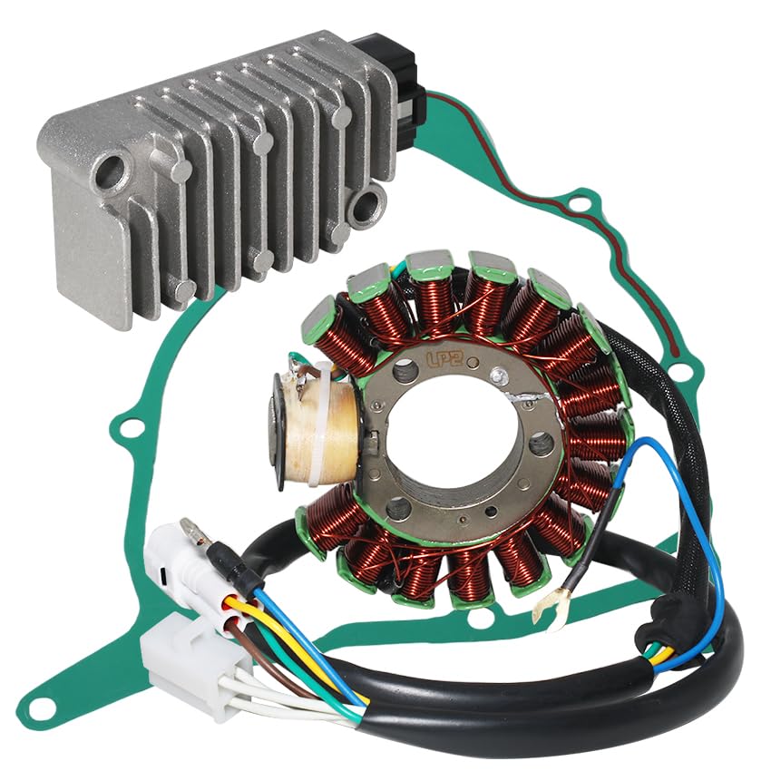 Stator Coil Rectifier Stator Gasket for Yamaha ST225 Bronco 225 1997 for Yamaha XT225 Serow 225 2001-2007 for Yamaha TTR225 TT-R225 1999-2004 Stator Coil OEM 4JG-85510-01 Rectifier OEM 3TJ-81960-02