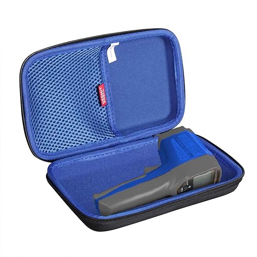 Hermitshell Estuche de viaje para Etekcity 1022D Dual Laser Digital Termómetro Infrarrojo Pistola de temperatura (solo caso) (Negro+Azul)